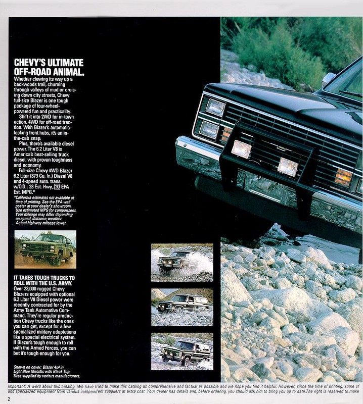 1984 Chevrolet Blazer Brochure Page 8